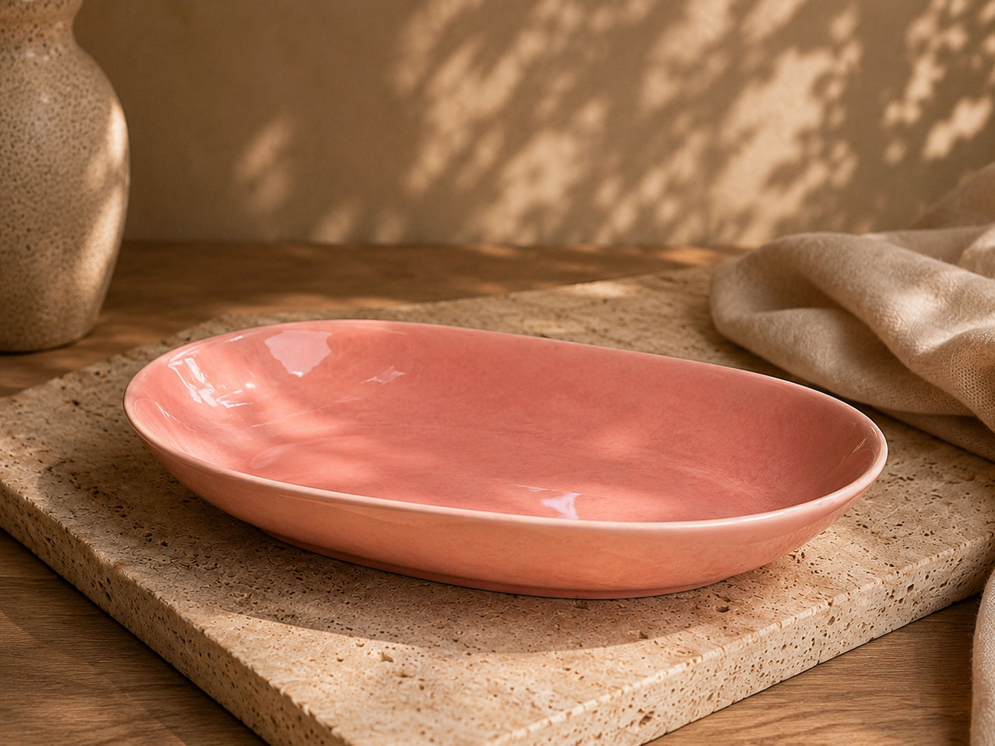 Cuenco Rosa de cerámica para Arena de Soja