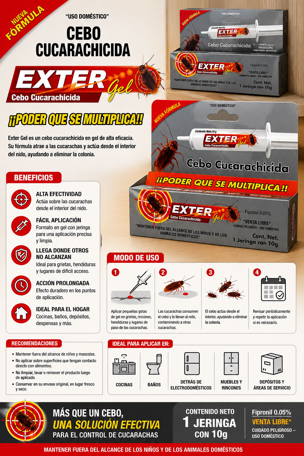 Cebo Cucarachicida Exter Gel