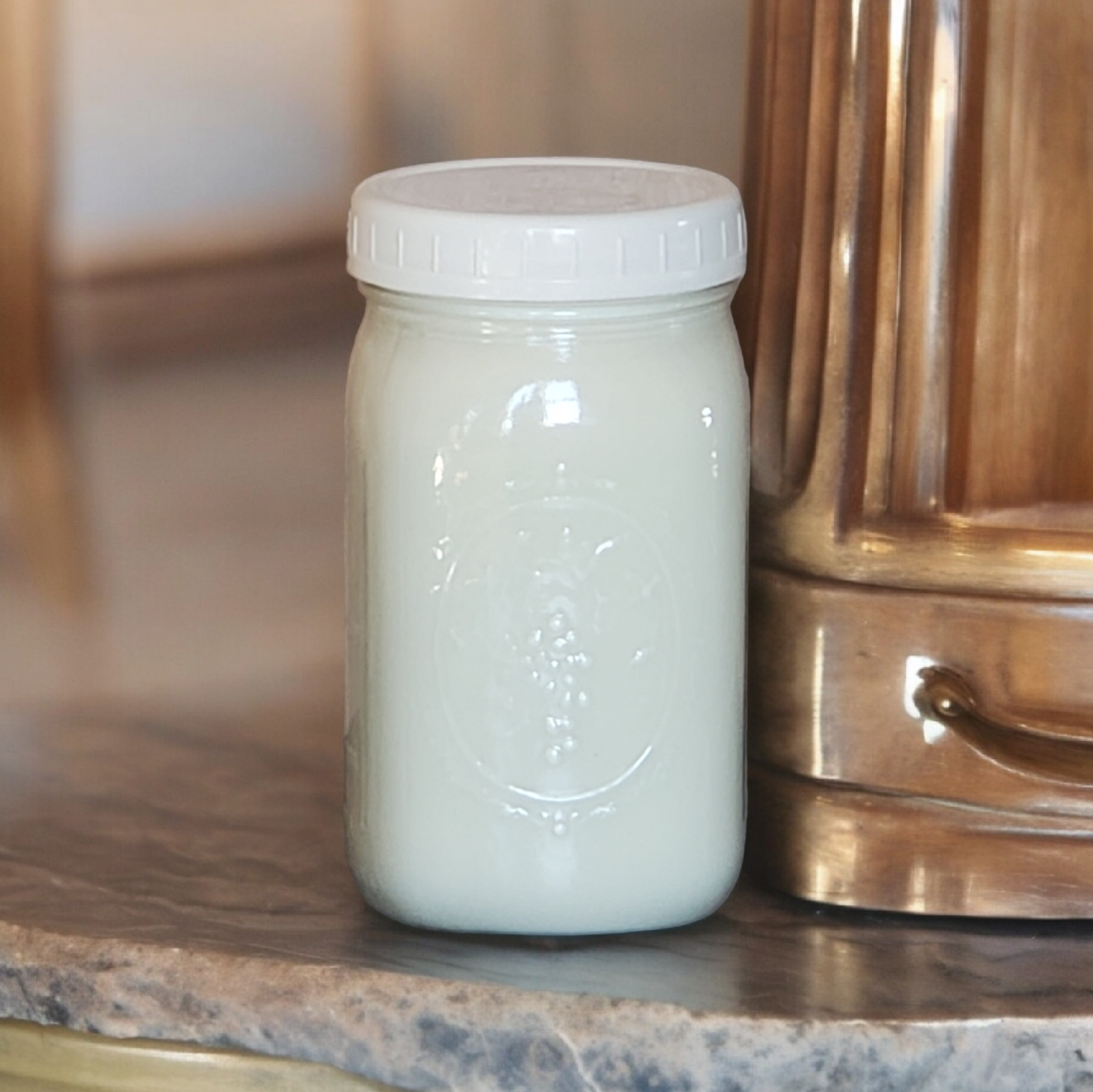 Fresh, Raw Goat Milk - 1/2 Gallon