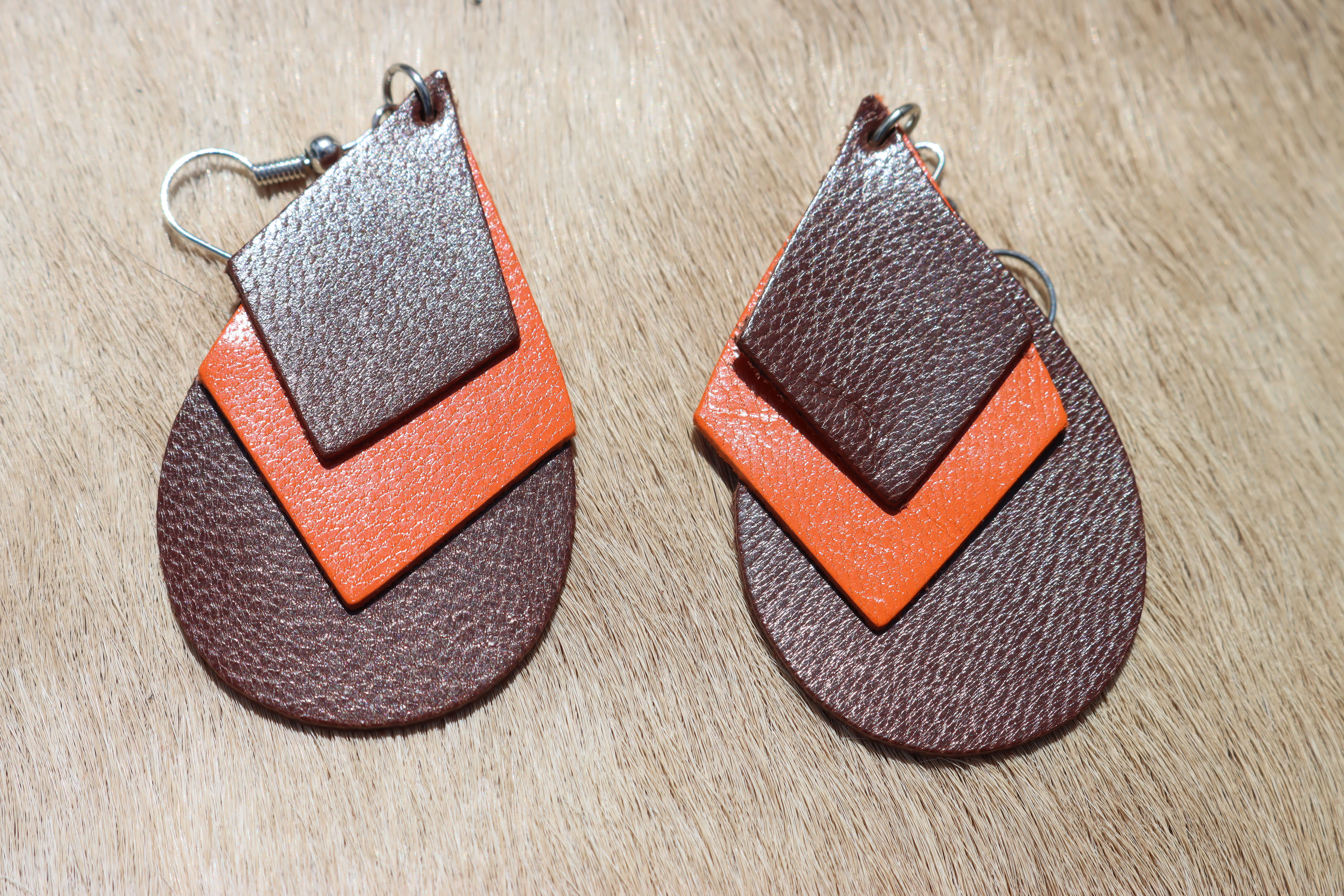 Brown Teardrop Earrings