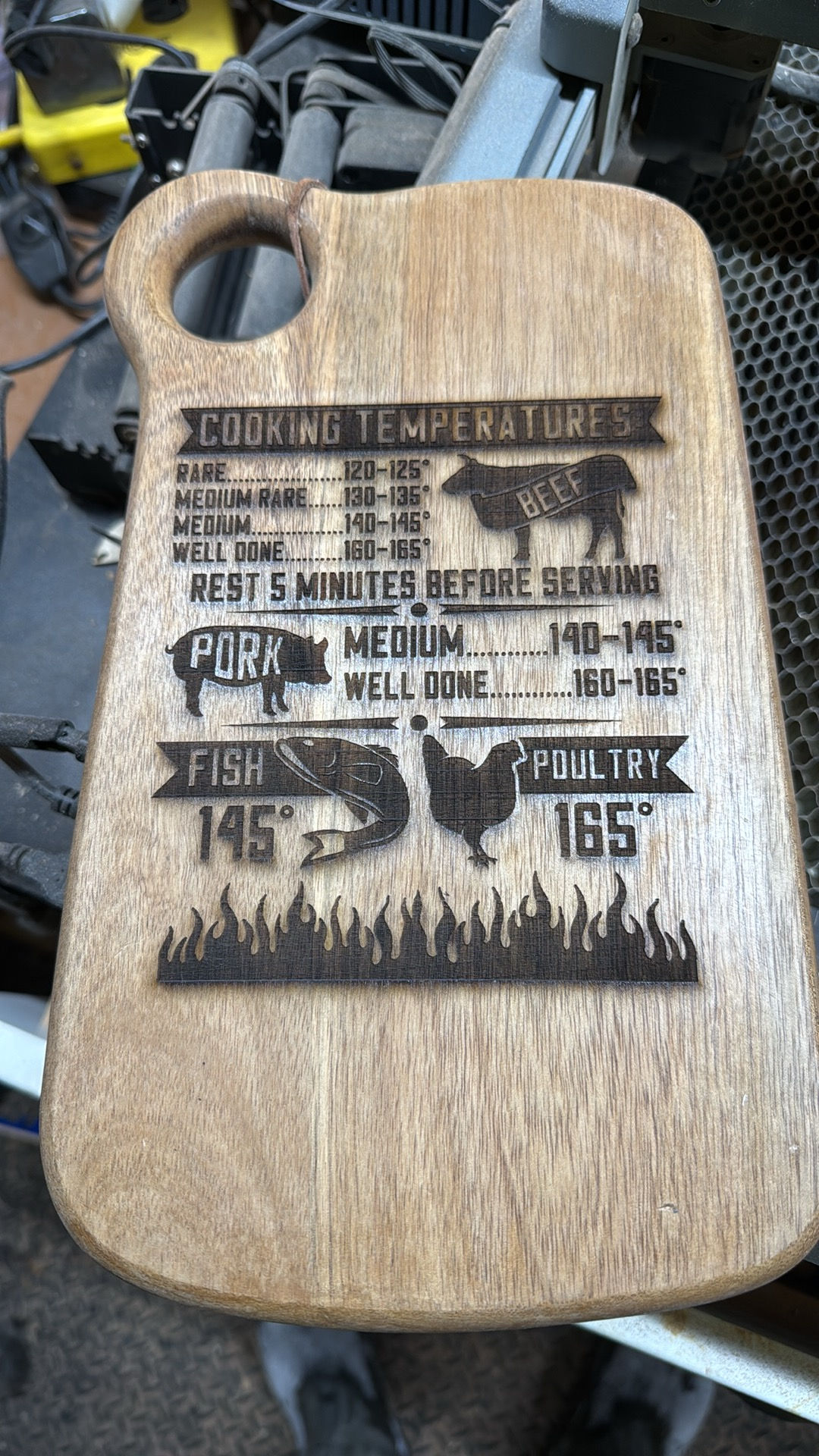 Rustic Cooking Guide Cutting Board