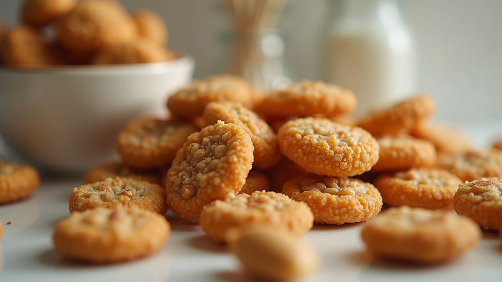 Close-up view of a variety of nut-free snacks from Nulish