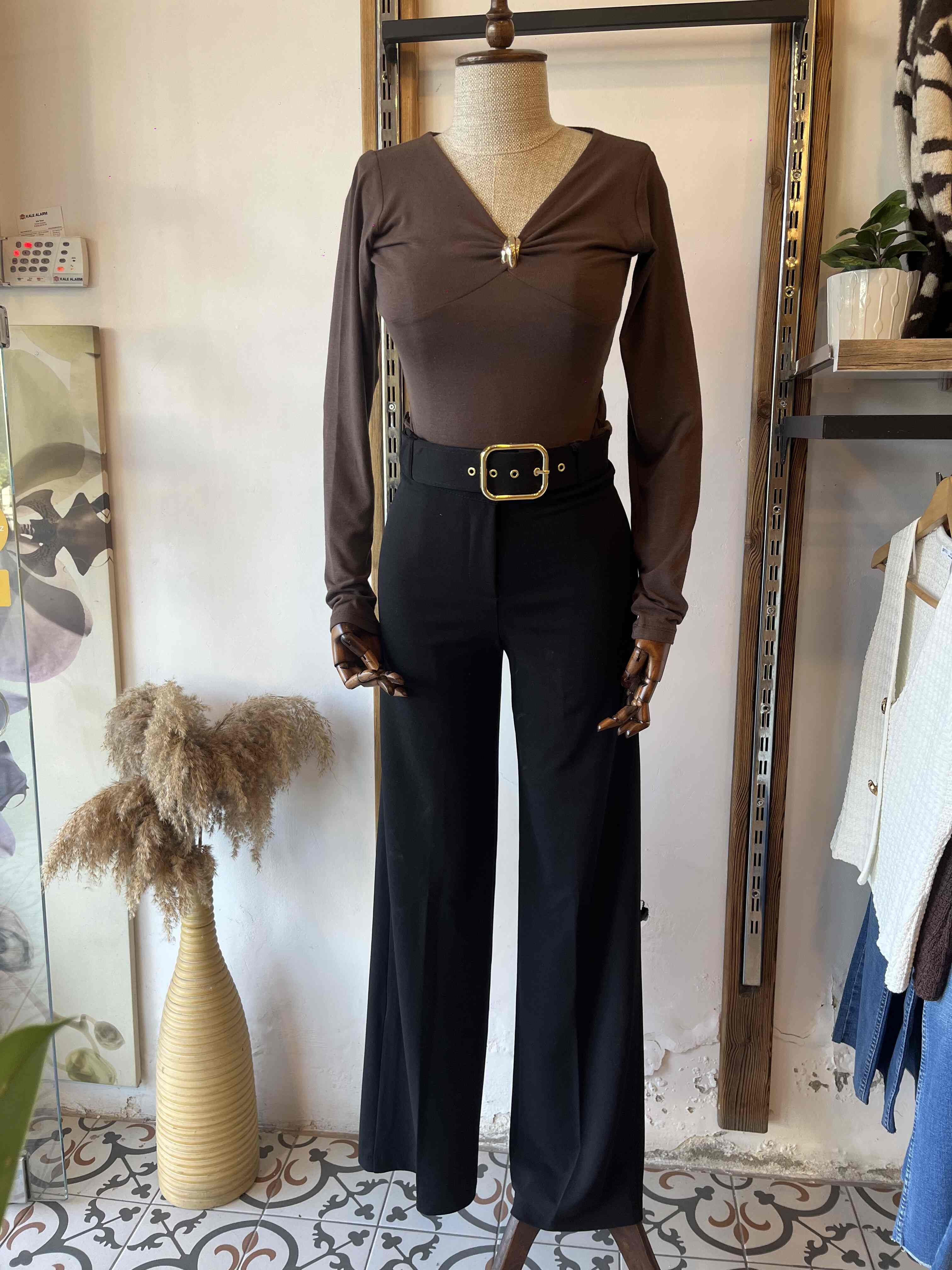 Palazzo Kalın Kemerli Pantalon