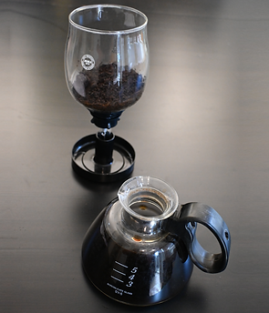 A photo of a Yama siphon coffee maker