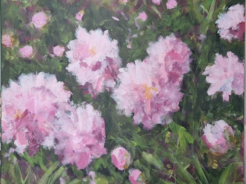 Schilderij pioenrozen