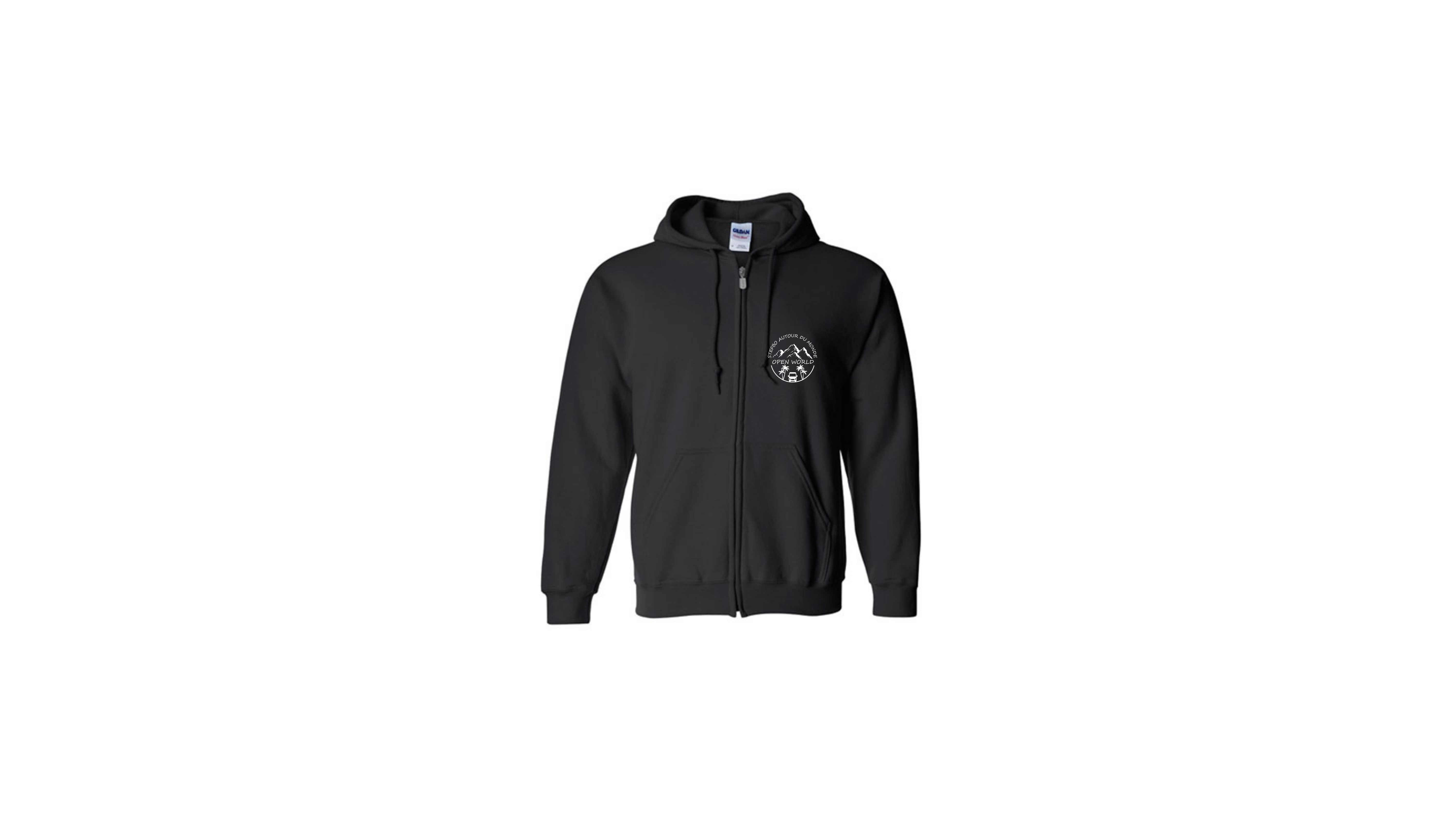 Hoodie Zippé Stefbo Équinox - Noir
