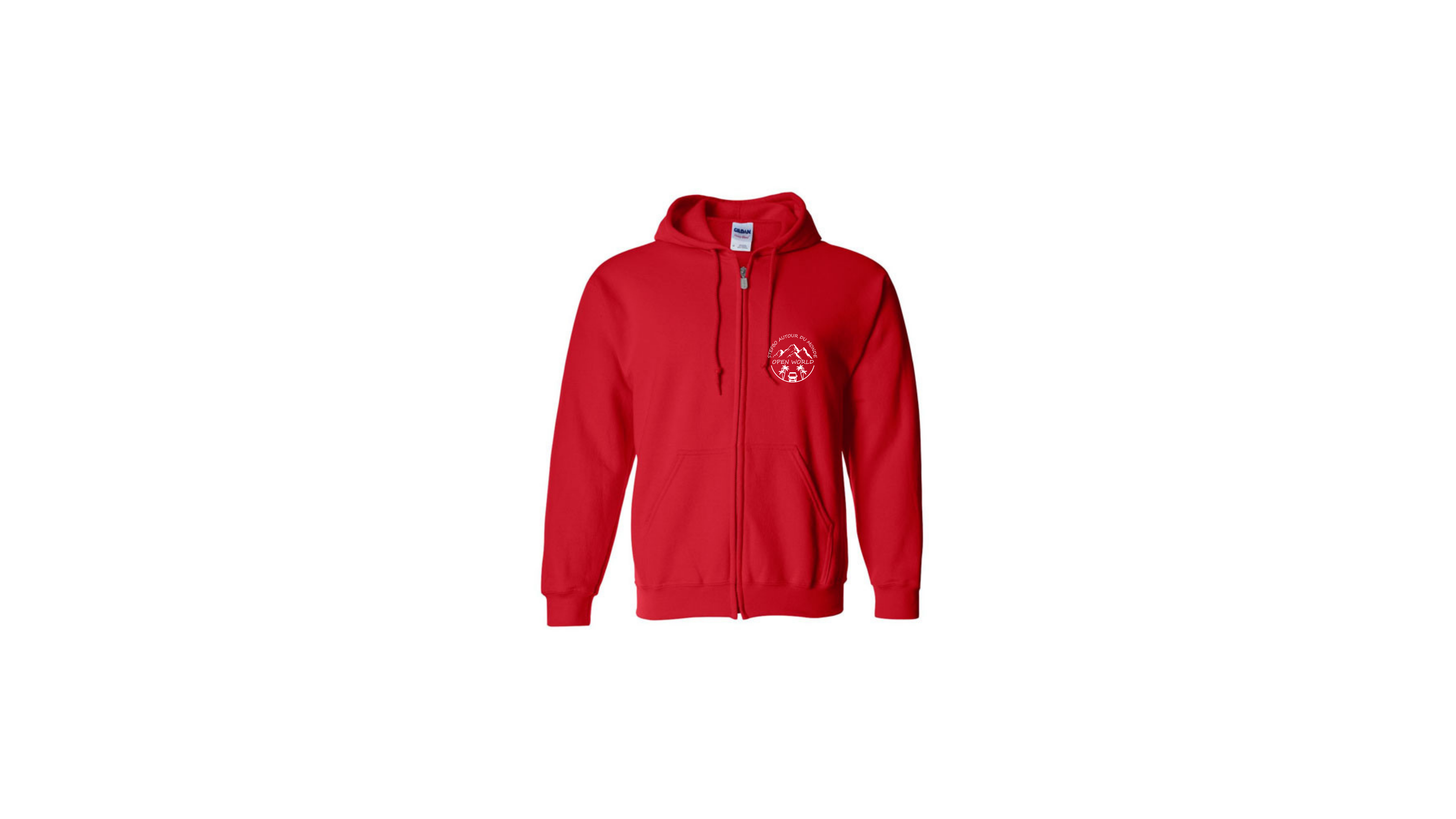 Hoodie Zippé Stefbo Équinox - Rouge