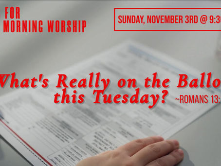 Sunday Morning Worship for November 3, 2024