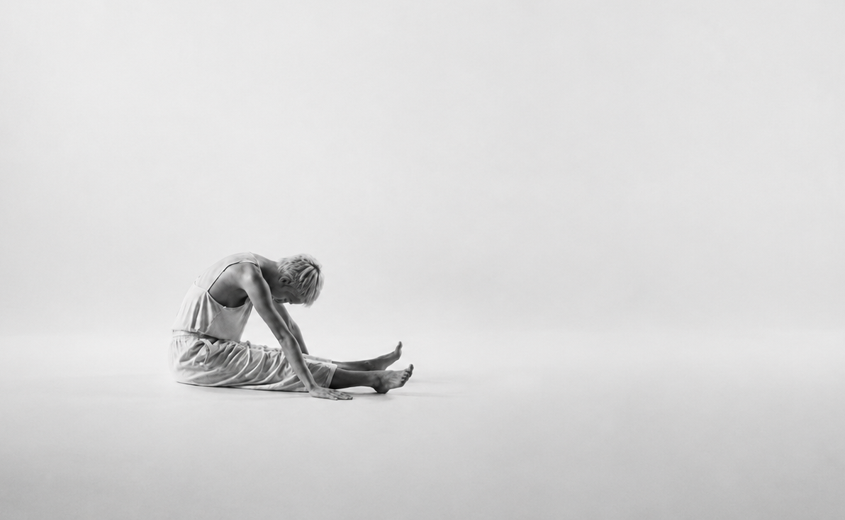 Danseuse en position au sol, module santé mentale