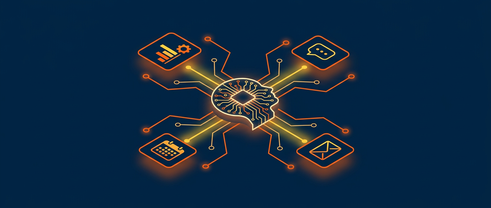 סוכן AI לעסקים מחובר למערכת CRM, לוואטסאפ, ליומן ולדואר האלקטרוני
