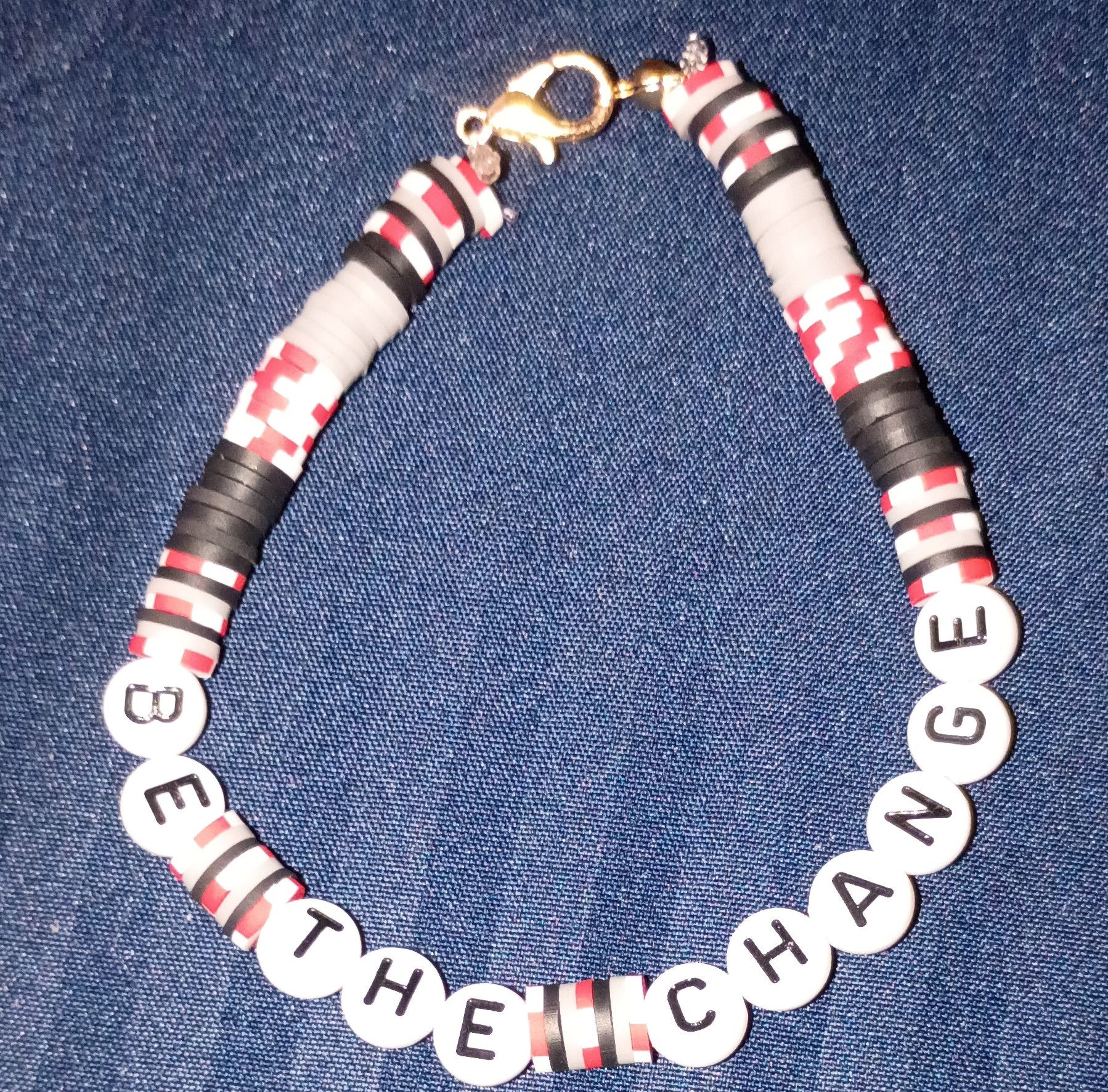 Be The Change Bracelets made by our 12yr old daughter JoJo