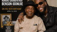 From Fela to Burna Boy: Burna Boy Honors Grandfather Benson Idonijie on 90th Birthday