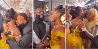 Grammy Awards: Tems Spotted in Video With Mary J Blige, Rick Ross, DJ Khaled on the Red Carpet 