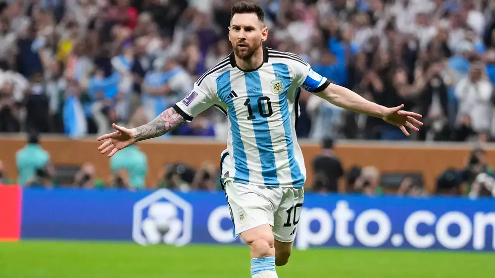 Messi has become the first player to score in the group stages, the round of 16, the quarter-final