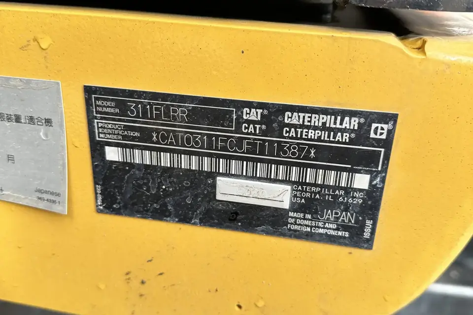2020 Caterpillar 311FLRR Hydraulic Excavator. Serial number