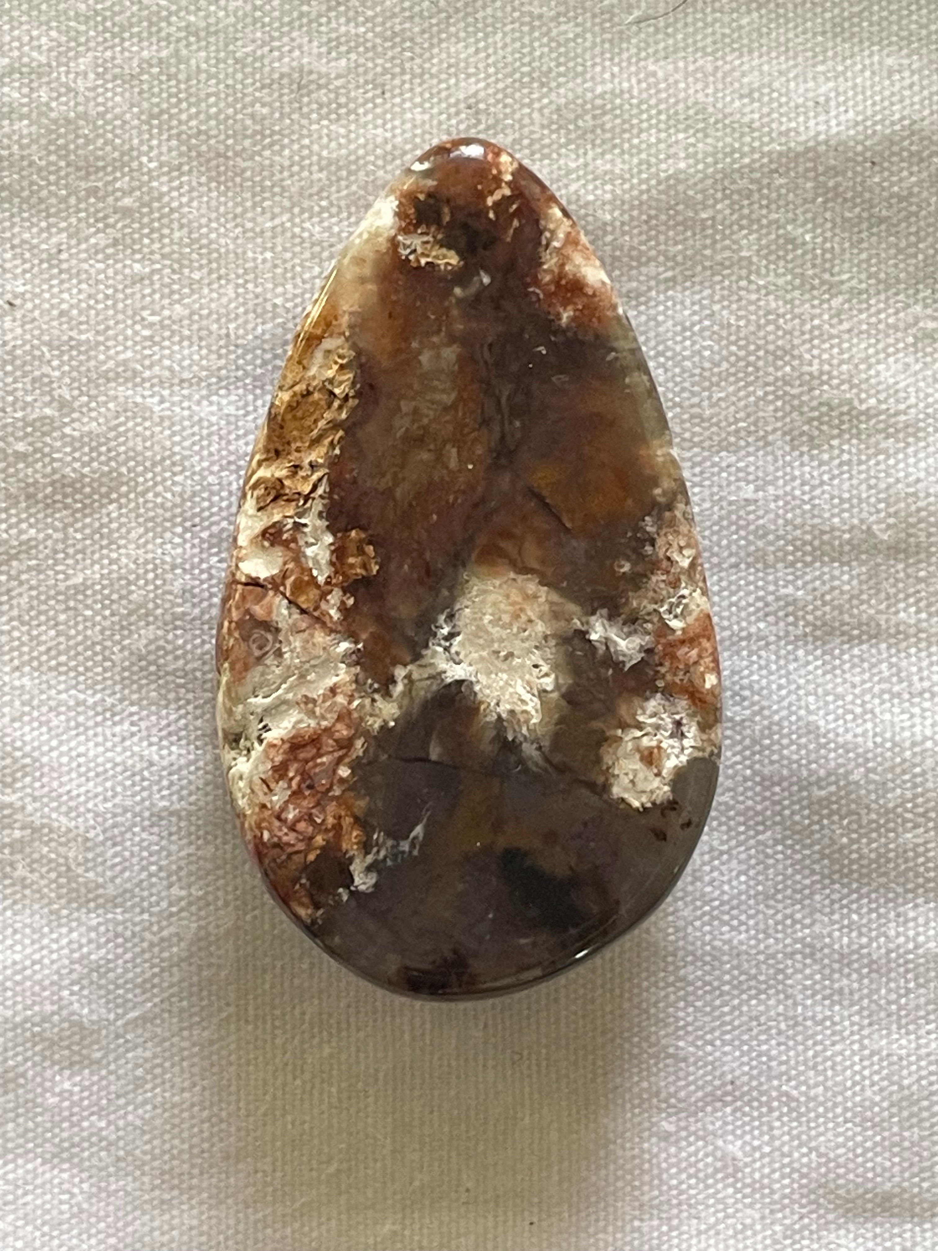 Smoky Plume Agate Cabochon