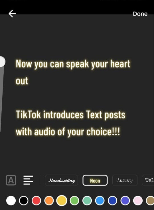 Text-Only Posts Feature on TikTok