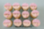 Baby Shower Baby Face Girl Pink Cupcake
