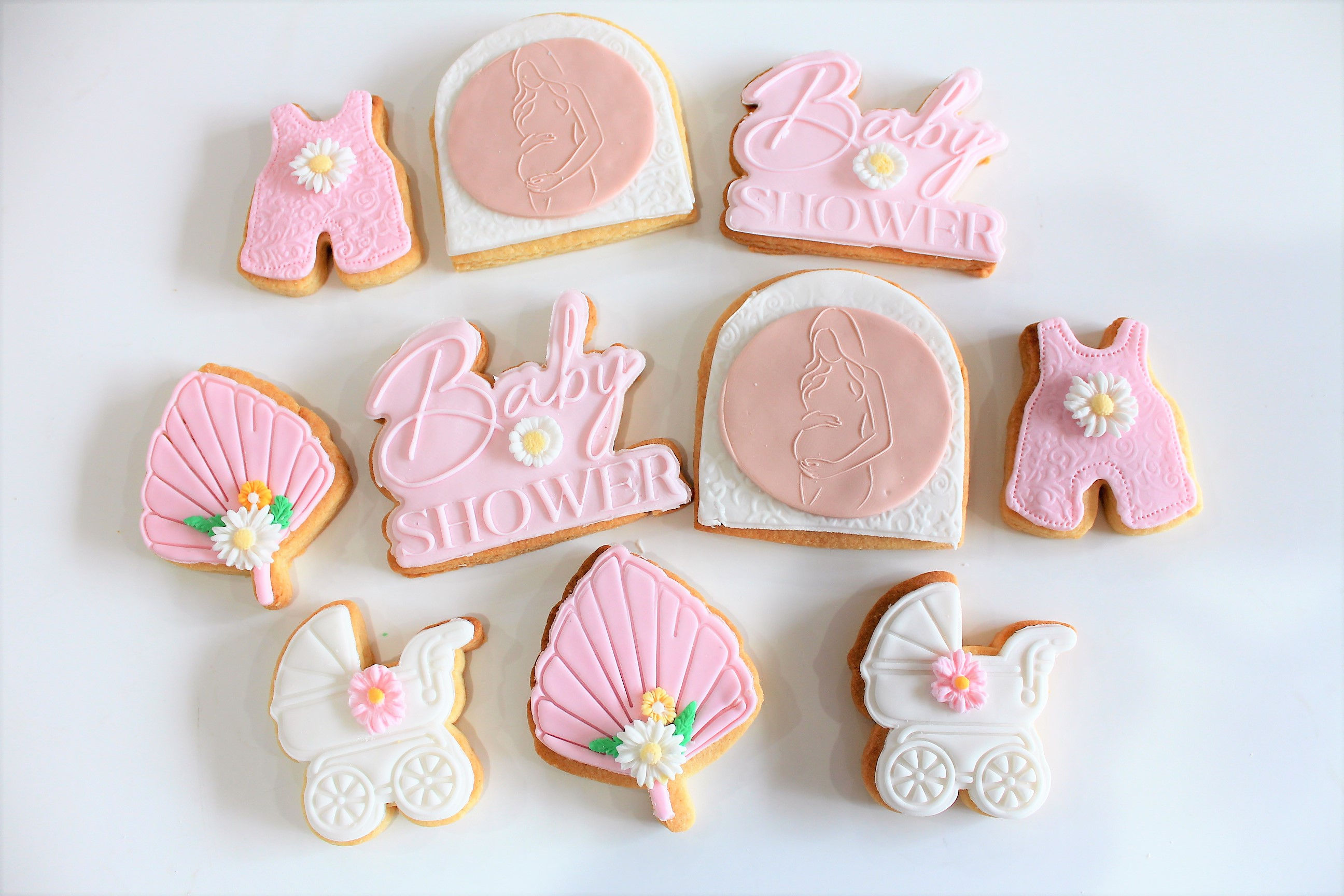 Baby Shower and Baby Pram Cookie Set