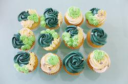 Cupcakes Floral - Green Emerald