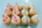 Cupcake - Baby Shower Reveal Pink and Blue Feet Cupcakes