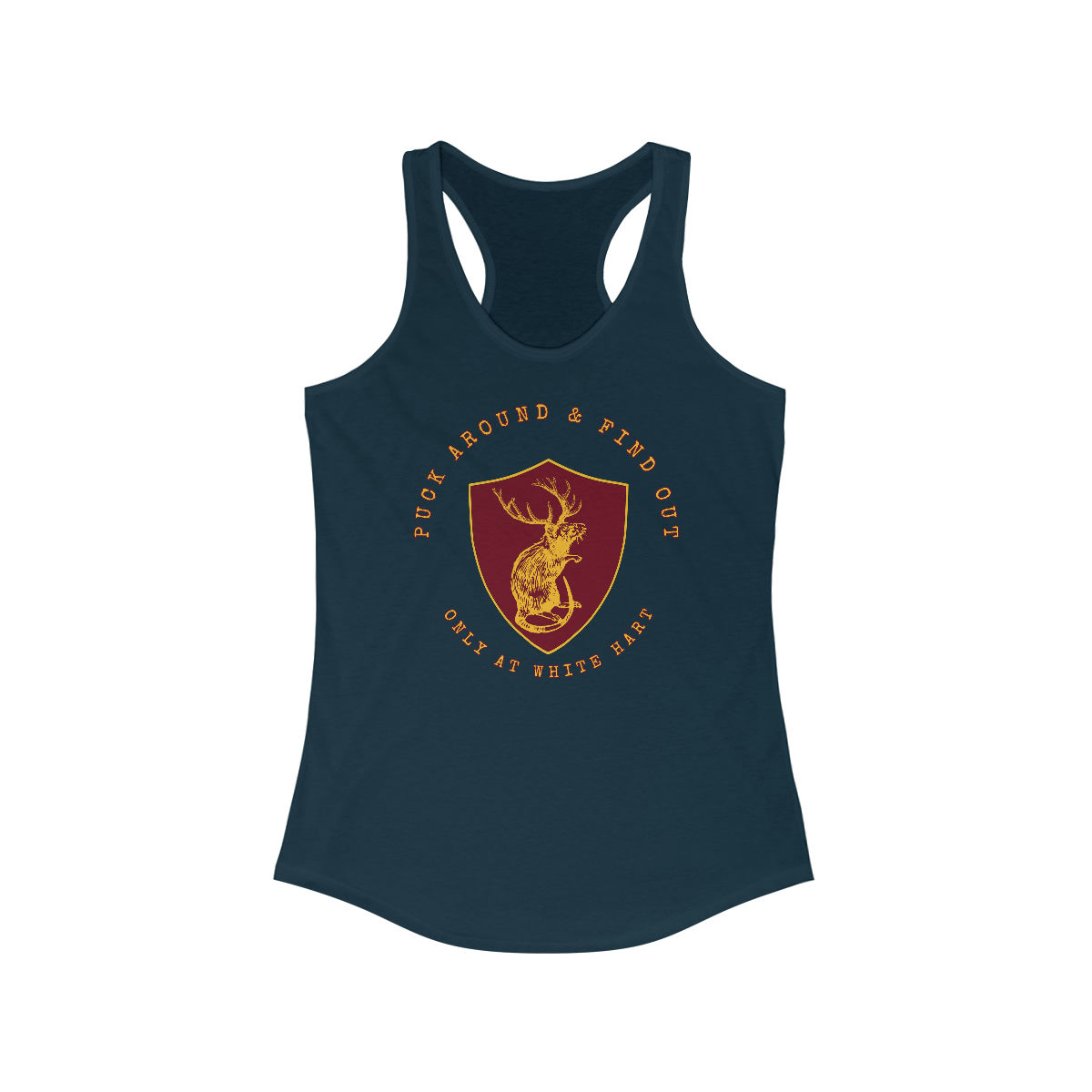 Puck Around Only At White Hart Women's Ideal Racerback Tank