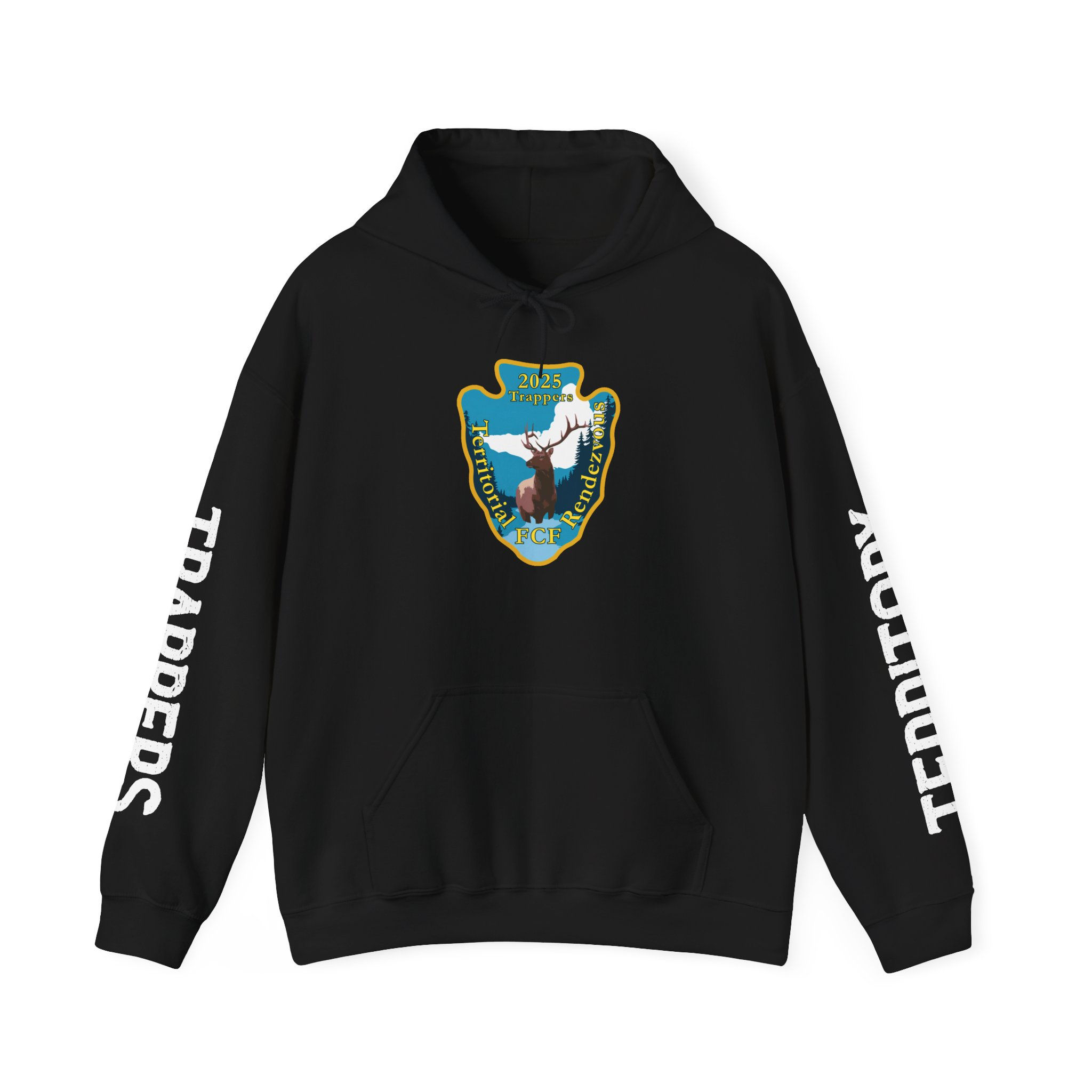 2025 FCF Trappers Territorial Rendezvous Official Patch Hooded Sweatshirt