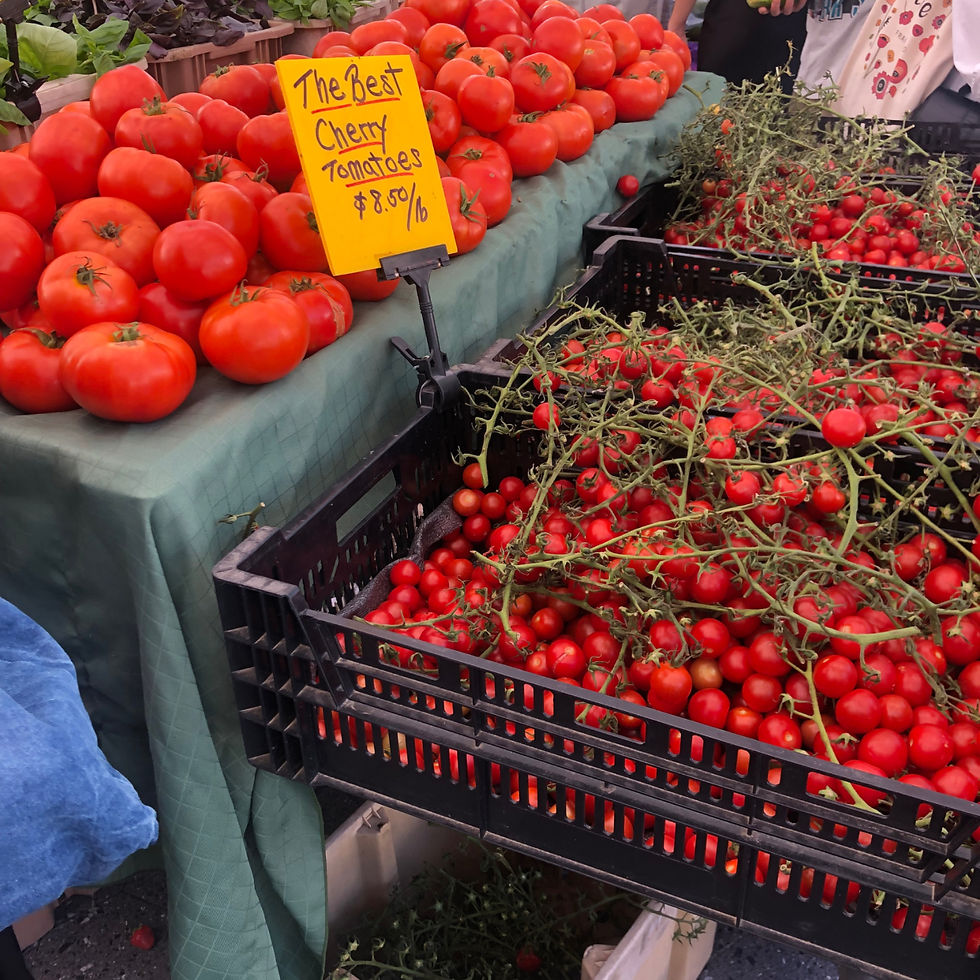 Farm fresh produce and the bounty of summer.