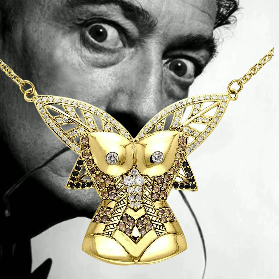 Thumbnail: The Over Corset ~ A Dali-inspired Fine Solid Gold Jewelry Necklace GNC215