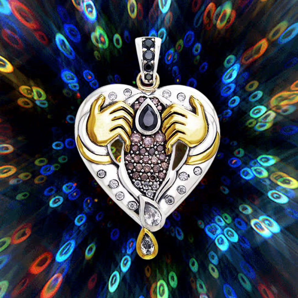 Thumbnail: A queen in her own right ~ Dali-inspired fine Sterling Silver Jewelry Pendant in