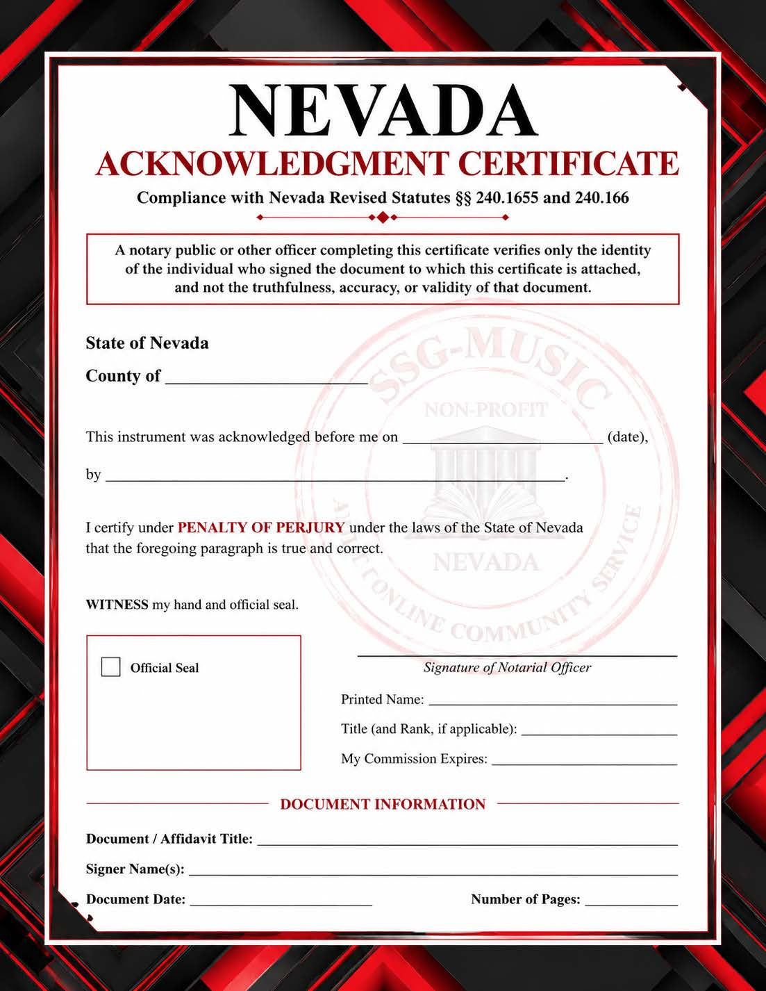 NEVADA ACK CERTIFCATE 7