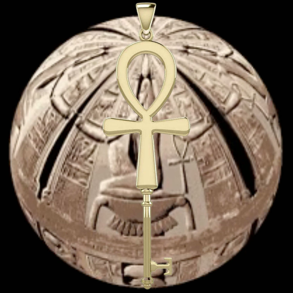 Thumbnail: Gina Maida-Ankh Spiritual Enchantment Key Solid Gold Pendant GPD5707