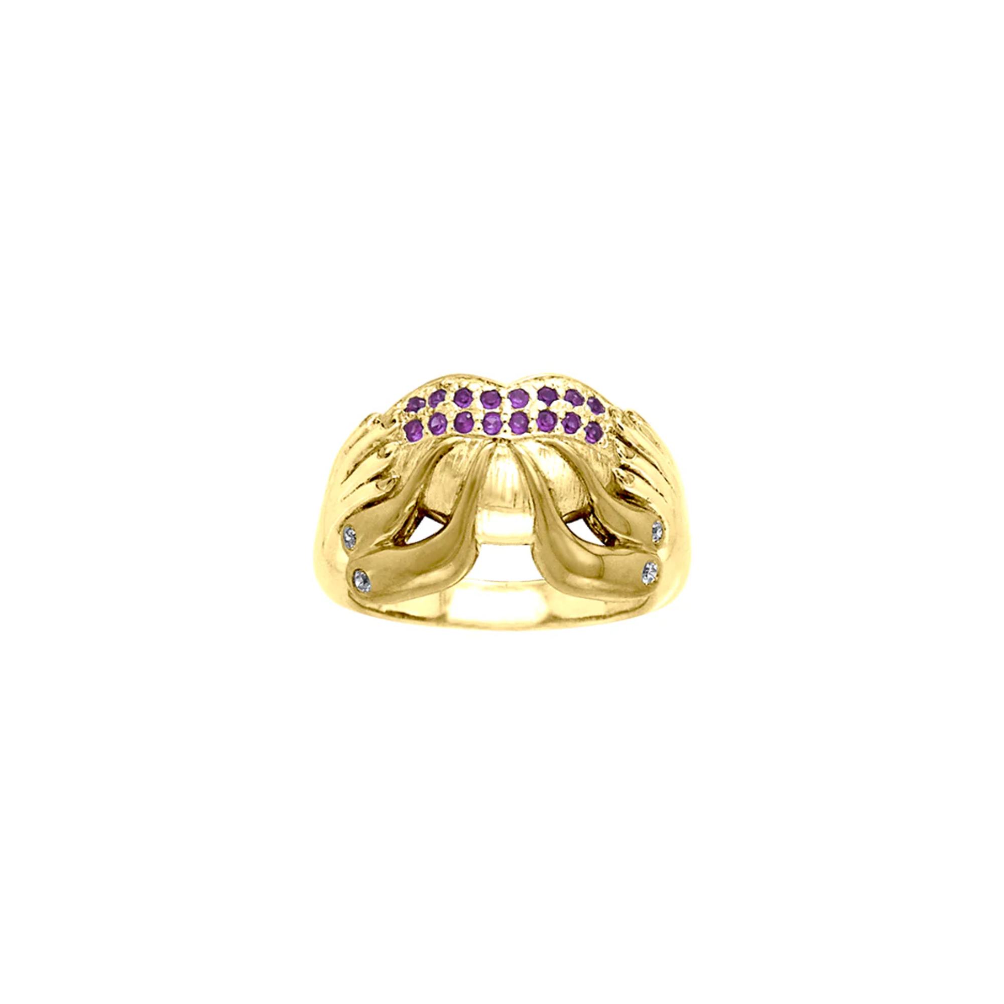 Excellent work of a creative mind Dali-inspired Solid Yellow Gold Ring GRI764