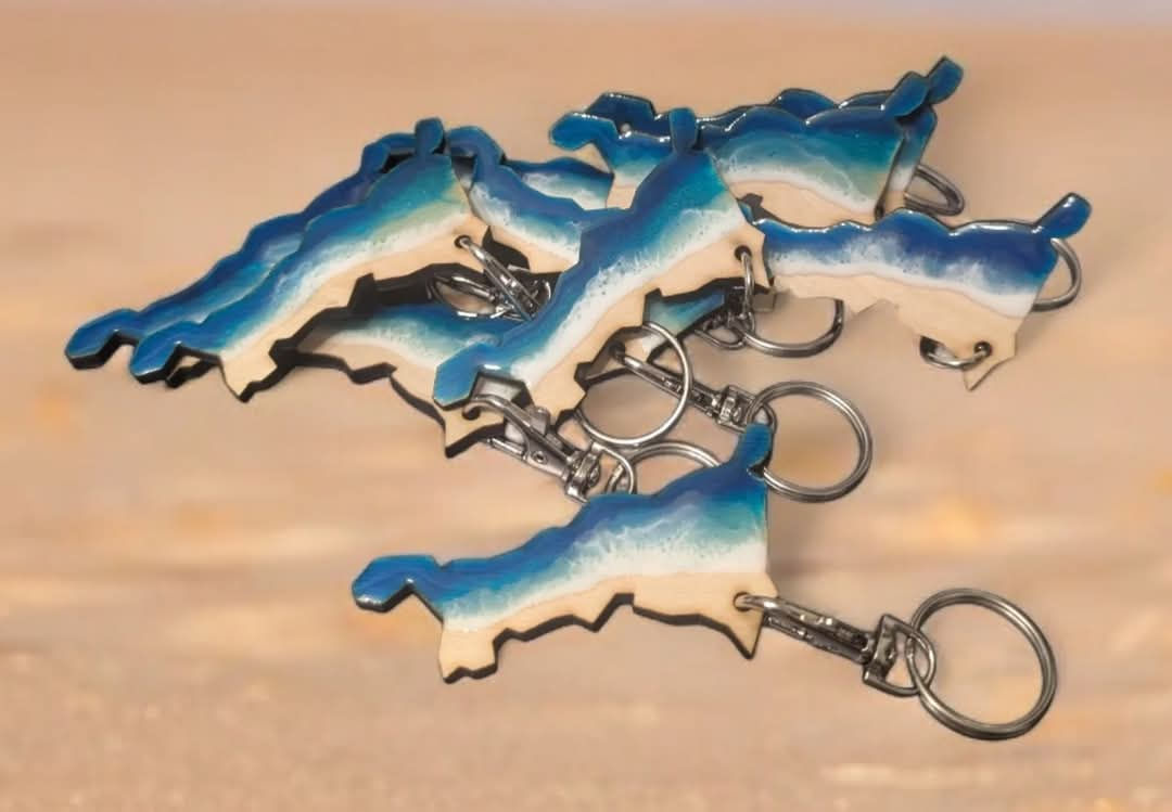 Cornwall Map Keyring