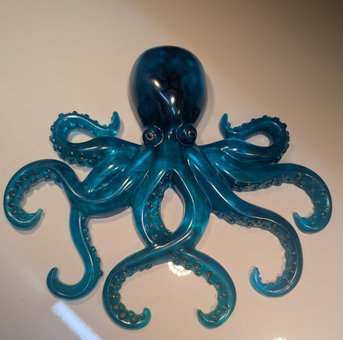 Creative Co-op Resin Octopus with Verdigris Finish