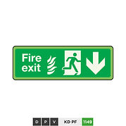 Fire exit (arrow down)