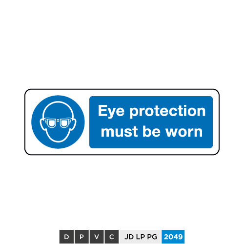Eye protection must be worn