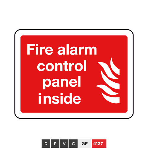 Fire alarm control panel inside