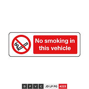 No smoking in this vehicle