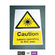 Caution, Lasers operating in this area