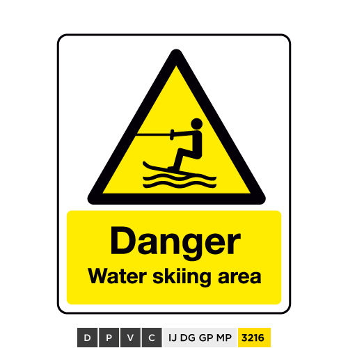 Danger, Water skiing area