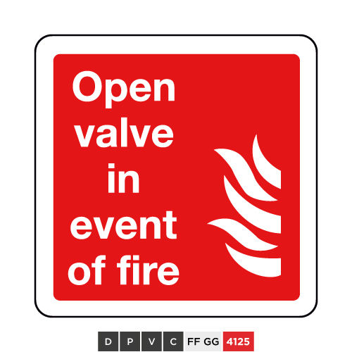 Open valve in event of fire