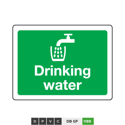 Drinking water sign with symbol