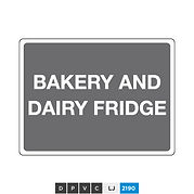 Bakery and dairy fridge