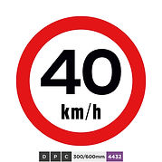 Speed limit 40 km/h