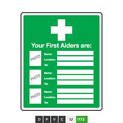 Your First Aiders are (insert text)