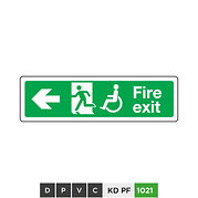 Fire exit (arrow left)