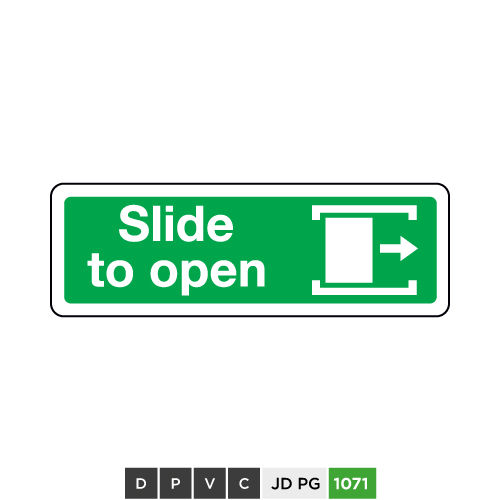 Slide to Open (to right side)