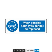 Wear googles, Your eyes cannot be replaced