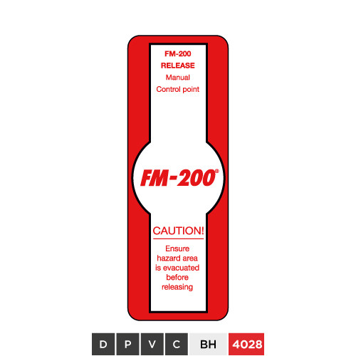 FM-200 Release Manual Control Point | SignsInc
